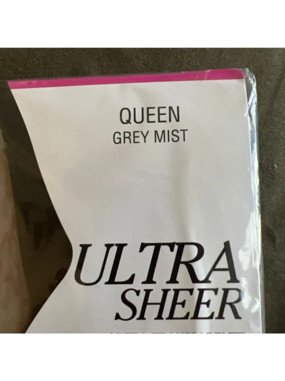 On The Go Ultra Sheer Pantyhose Queen Grey Mist And Off Black Sheer Toe Women's